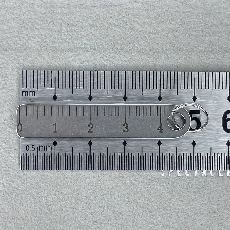 stainless steel mini ruler with keychain - measuring tool for office and school supplies