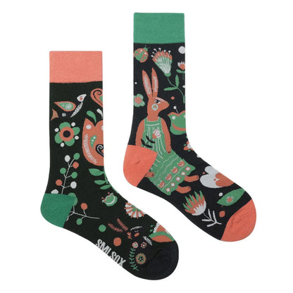 1 Pair Man Women Sock Original AB Tide Socks Colorful Cat Dog Koala Cow Cotton Socks Four Seasons Unisex Socks for Birthday Gift
