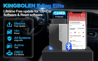 KINGBOLEN Ediag Elite All system 10+ Reset OBD2 Scanner FCA CAN FD Bidirectional Diagnostic tool Lifetime free update PK AIOBD