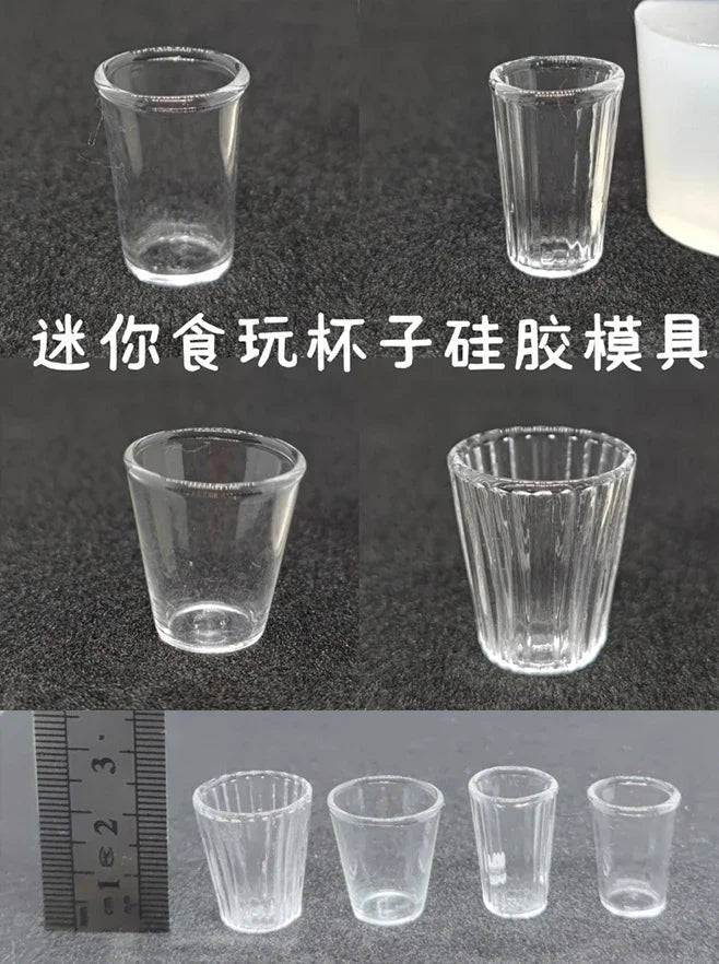 Miniature Food Play Mini Vintage Plate Fruit Plate Dinner Plate Doll House Mini Baking Baking Pan Organizer Jar Silicone Mold