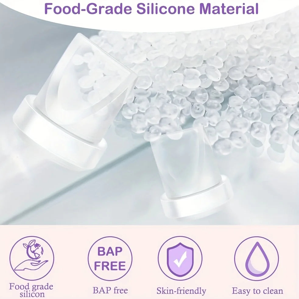 4 Duckbill Valves and 2 Silicone Diaphragms for Momcozy V1/V2 Wearable Breast Pump Replacement Parts, Breast Pump Seals