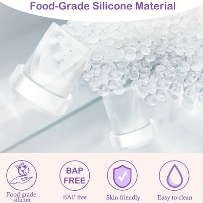 4 Duckbill Valves and 2 Silicone Diaphragms for Momcozy V1/V2 Wearable Breast Pump Replacement Parts, Breast Pump Seals