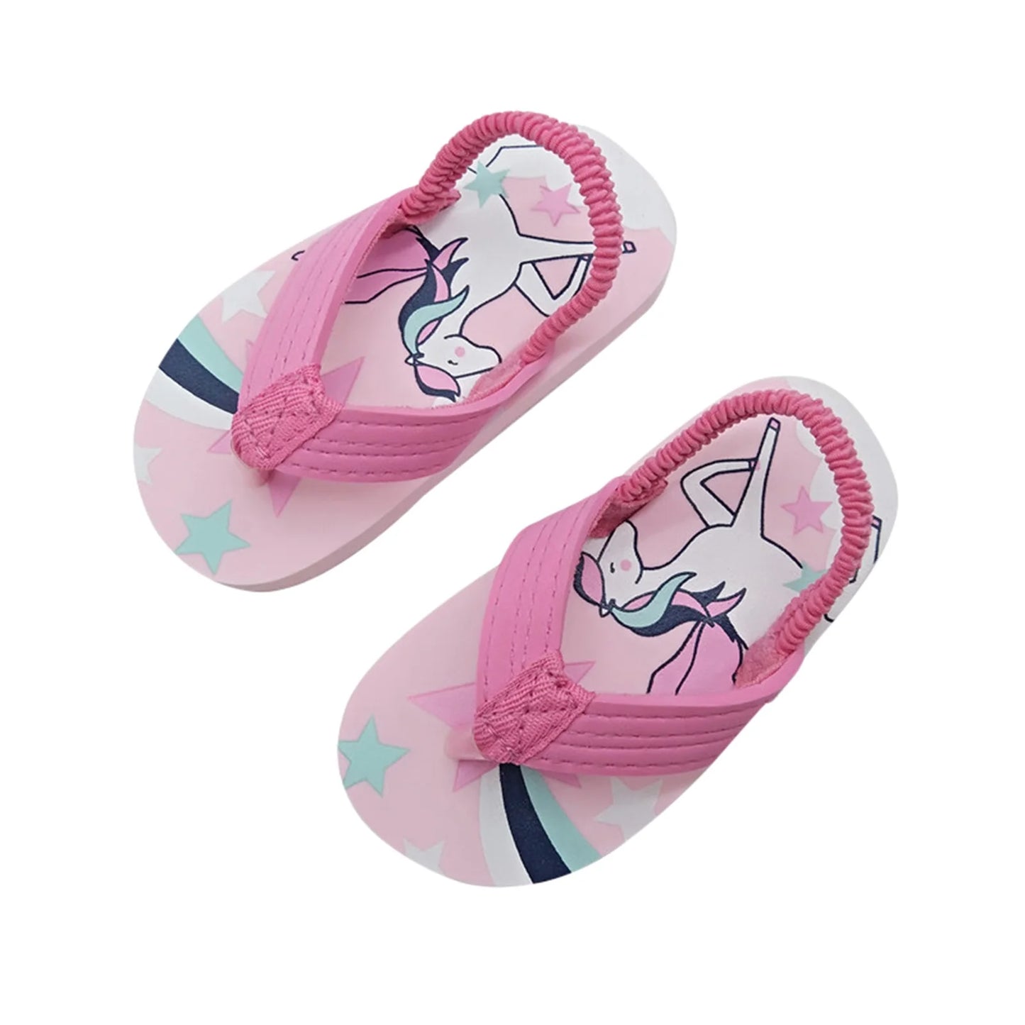 Children Flip Flops Shoes Cartoon Summer EVA Soft Sole Indoor Bathing Anti Fall Girls and Boys Sandals Beach and Pool Slippers