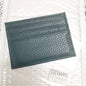Custom Company Logo Cowhide Card Holder Woman Man Fashion Slim Mini Card Bag Genuine Leather Engrave Name Luxury Casual Purse