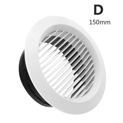4 Types White Air Vent Extract Valve Grille Air Circulation Vents Cover 100/150mm Round Ducting Ventilation Cover Various Shapes