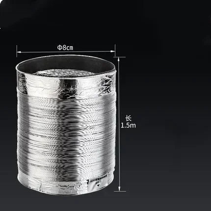 80-200mm Ventilator Pipe Aluminum Air Ventilation Hose for Bathroom Kitchen System Vent Exhaust Duct Tube Accessories