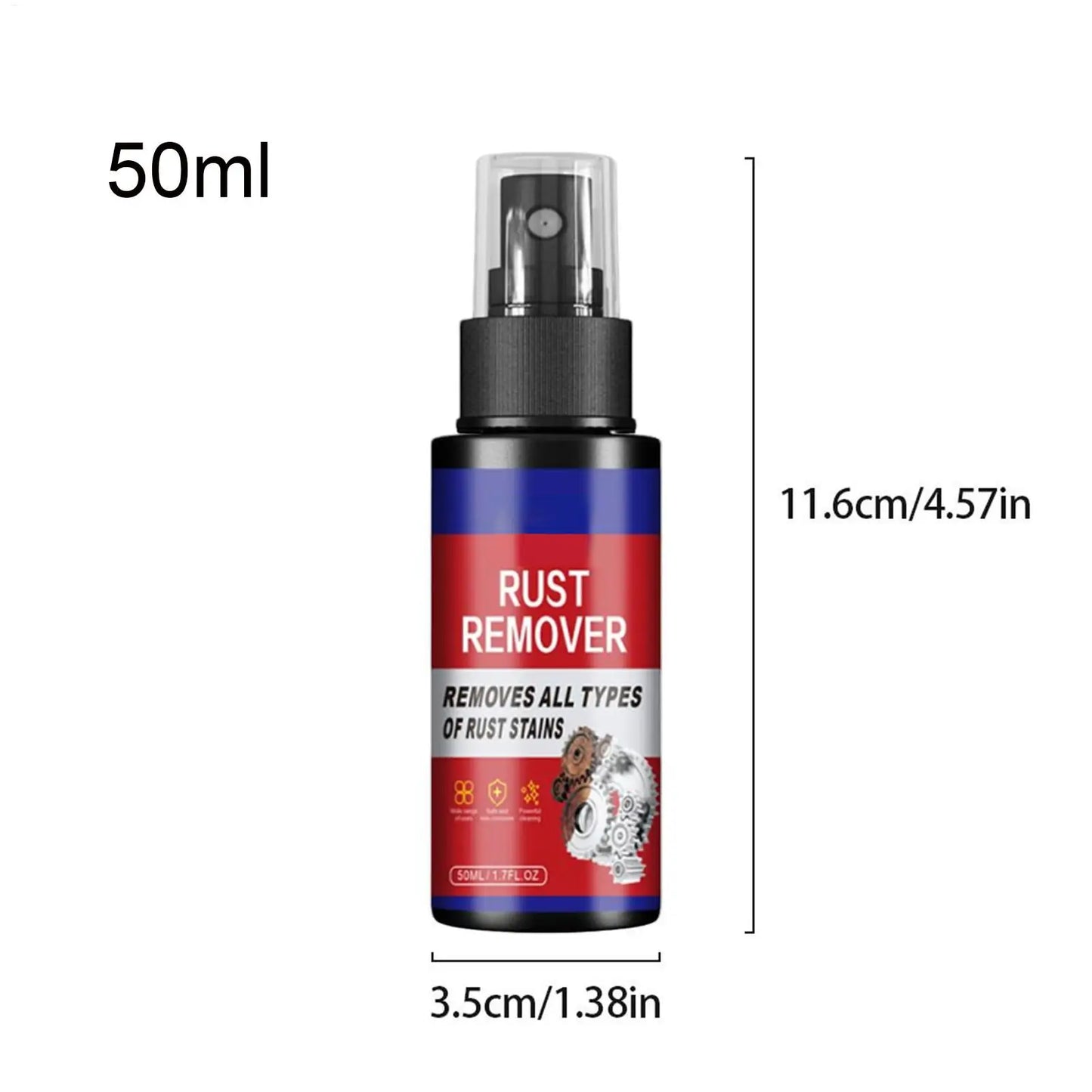 Car Metal Rust Removal Spray Car Maintenance Cleaning Rust Dissolver Auto Polishing Care Rust Cleaning Spray for Car Detailing