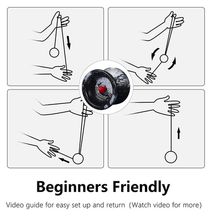 Yoyo Professional Competition Metal Yo Yo Factory with 10 Ball Bearing Alloy Aluminum High Speed Unresponsive Toys for Kids Toys