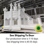 Customization White Bounce House Inflatable Bouncing House Bouncy Castle Combo With Slide And Ball Pit For Kids Birthday/Event