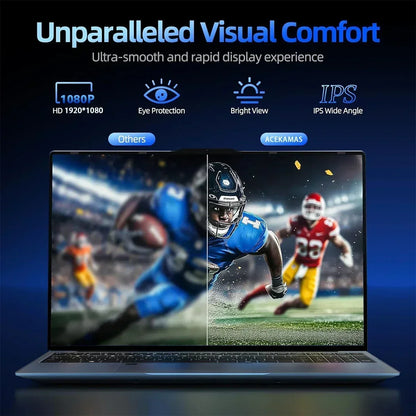14.1" Ultra Slim Portable Laptop Intel Core I9-10980HK Win11 Pro 16GB RAM 2TB SSD FHD WiFi6 BT5.2 Gaming Office Student Notebook