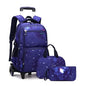 School Bag Kids Rolling Backpack for Boy Wheeled Backpack School Bag With Wheels Trolley Bookbag Carry on Luggage with Lunch Bag
