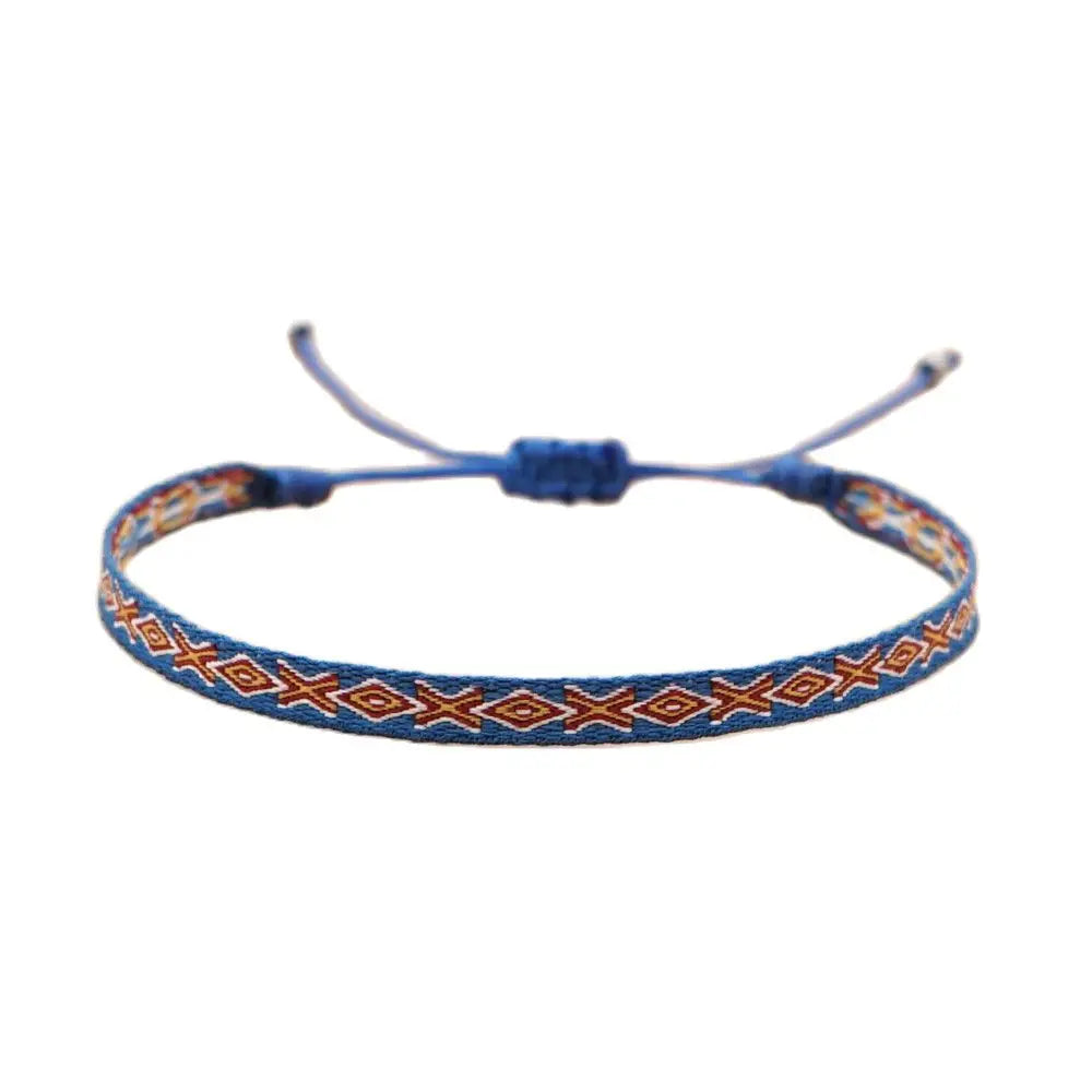 KKBEAD Wholesale Handwoven Bracelet Colombia Cloth Braided Wristband Bracelets for Women Men Gift Hippie Boho Friendship Jewelry
