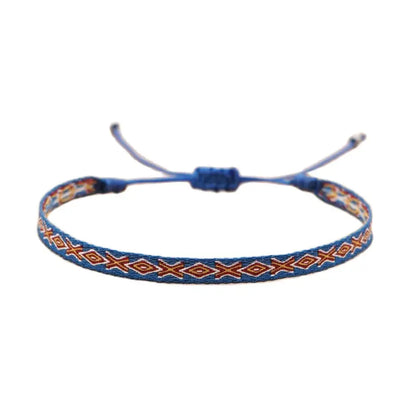 KKBEAD Wholesale Handwoven Bracelet Colombia Cloth Braided Wristband Bracelets for Women Men Gift Hippie Boho Friendship Jewelry