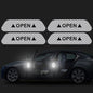 4 PCS Car Open Reflective Sticker Universal Safety Warning Mark Reflective Stickers Lighting Luminous Decor Auto Door Stickers