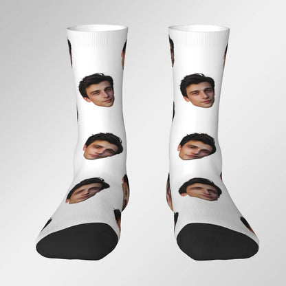 Customized face-shaped socks  Unisex customized socks  Personalized picture socks  Photo socks  Customized socks as gifts