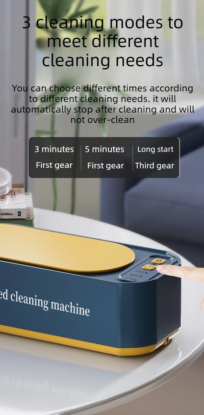 Portable Ultrasonic Cleaning Machine Multifunctional Household Ultrasonic Cleaner for Glasses Jewelry Dentures Braces
