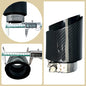 1 Pcs Universal Car Carbon Fibre Tail Throat Stainless Steel Silencer Bright Black Twill Glossy Muffler Exhaust Nozzle Tip