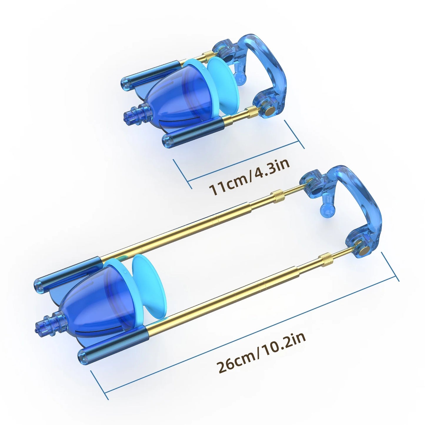 NewSizeDoctor V3.0 Male Penis Enlargement Training enhanced suction Vacuum Cup with Adjustable metal Holder and Soft Material