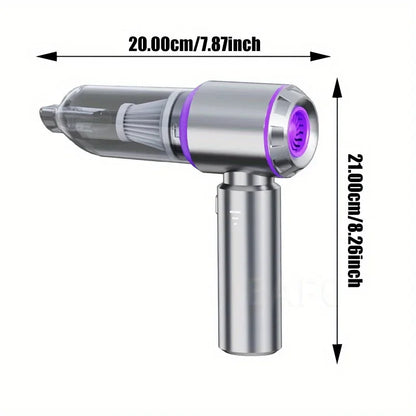 4-in-1 Car Vacuum Cleaner Portable Cordless Mini Vacuum Cleaner Compressed Air Blower Air Duster Pump Hand Held 13000Pa