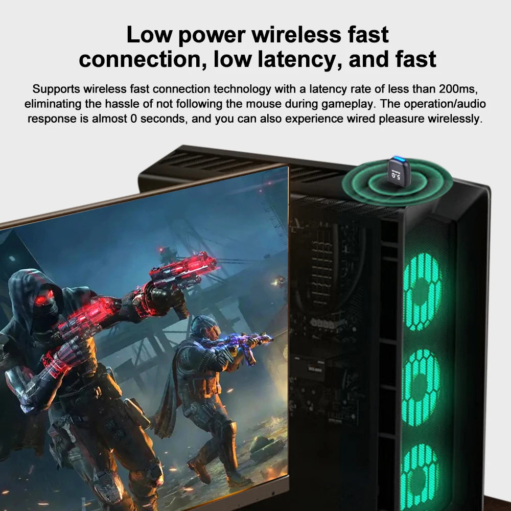 USB Wireless Bluetooth Adapter Bluetooth 5.4 for PC Dongle Adaptador Wireless Mouse Keyborad Music Audio Receiver USB Transmitt