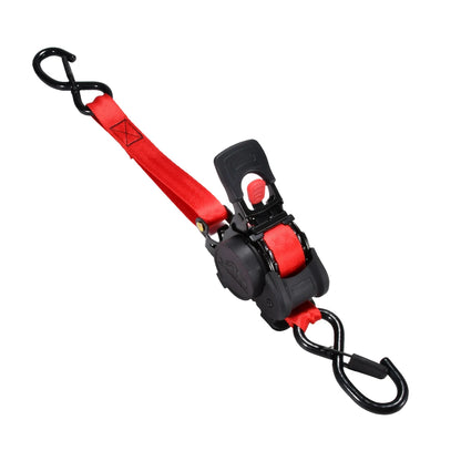 1 Inch 10Ft Auto Retractable Ratchet Strap 800kg Heavy Duty Elastic Fastening Belt for Motorcycle Cargo Fixing