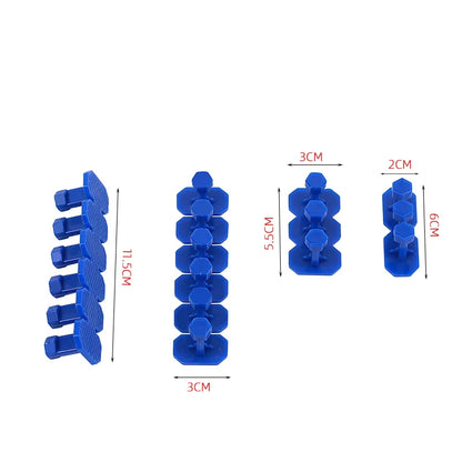 6Pcs Car Dent Repair Replacement Tool Universal Paintless Dent Repair Adhesive Blue Glue Tabs Tools Kit For Remover Hail Pit