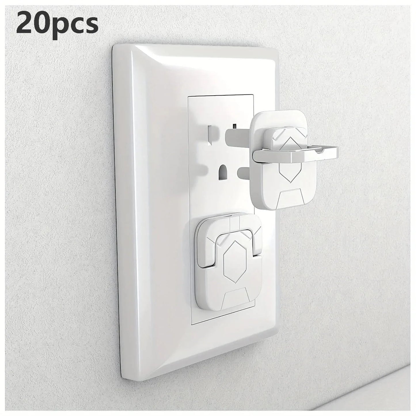 50pcs Outlet Covers Baby Proofing Safety -Child Secure Electric Plug Protectors With Hidden Handle Square