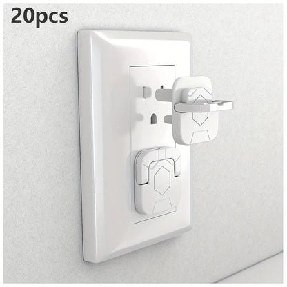 50pcs Outlet Covers Baby Proofing Safety -Child Secure Electric Plug Protectors With Hidden Handle Square
