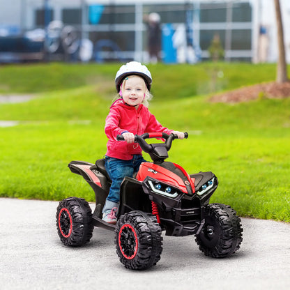 Electric Quad, suitable for children 3-5 years, engine 12 V 2 speeds, Lighthouse LED 3-6 km/h, Red Air
