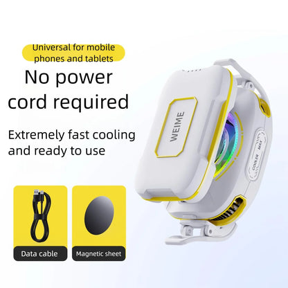 Magnetic Phone Semiconductor Cooler with Rechargeable Battery - 3000mAh Portable Phone Cooler for Gaming & Live Streaming, Clip-