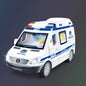 1:32 Mini Car Diecast Ambulance Fire-Truck Policecar Model Sound And Light Vehicle Simulation Collection Gifts Toys