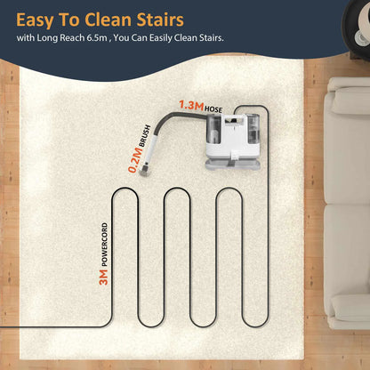 Spot Cleaner 400W-750W 9/15KPa Handheld Carpet Cleaner for Sofa Curtain Spray Suction Integrated Machine Household Clean Machine