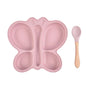 Baby Silicone Suction Cup Bowl Cute Bear Design Macaron Color 100% Food Grade Silicone BPA Free Double plate design for meals