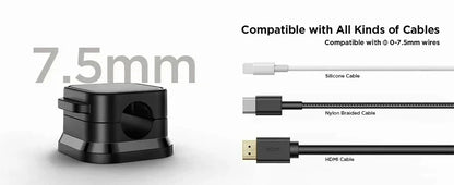 3/6/12Pcs/Set Magnetic Cable Clips Cable Organiser Adjustable Cord Holder Under Desk Organizing Cable Management Holder