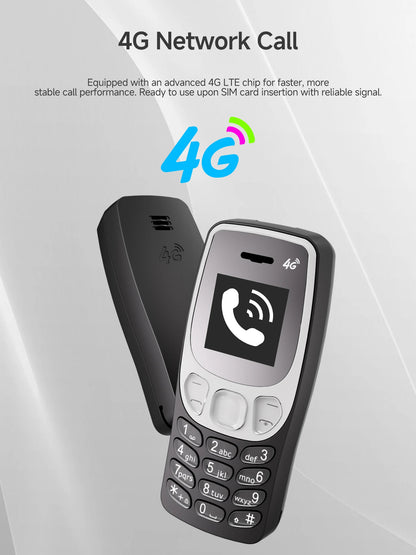 SERVO BM80 LTE Super Small Mobile Phone 4G Network Auto Call Record Speed Dial Blacklist Dual SIM Standby Mini Feature Cellphone