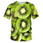 Fashionable New Fun Fresh Fruit Pattern Printed Men's T-shirt Summer Popular Harajuku Personalized Round Neck Comfortable Short