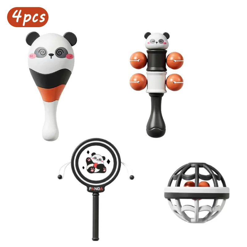 Baby Musical Instruments Set Montessori Handbell Sand Hammer Orff Ringing Instrument Infant Early Visual Stimulation Sensory Toy