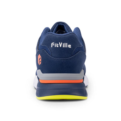 FitVille Men's Extra Wide Orthopedic Walking Shoes, Arch Support Lightweight Non Slip Running Sneakers, Pain Relief Footwear for Flat Feet, Plantar Fasciitis & Severe Heel Pain