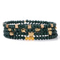 4Pcs/set Shinning Crystal Beads Elastic Bracelet Bohemian Faceted Colorful Crystal Glass Beaded Bracelet Bangles Set For Women
