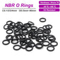 50pcs Black NBR O Rings CS1 2 3 4mm OD 5~80mm Rubber Sealing Gasket Washer for Car Air Condition Faucet Pressure Plumbing Repair