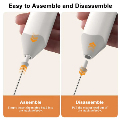 Milk Frother Handheld Milk Frother Electric Foam Maker Wireless Hand Mixer for Coffee Whisk Mixer Lattes Cappuccino Matcha Eggs