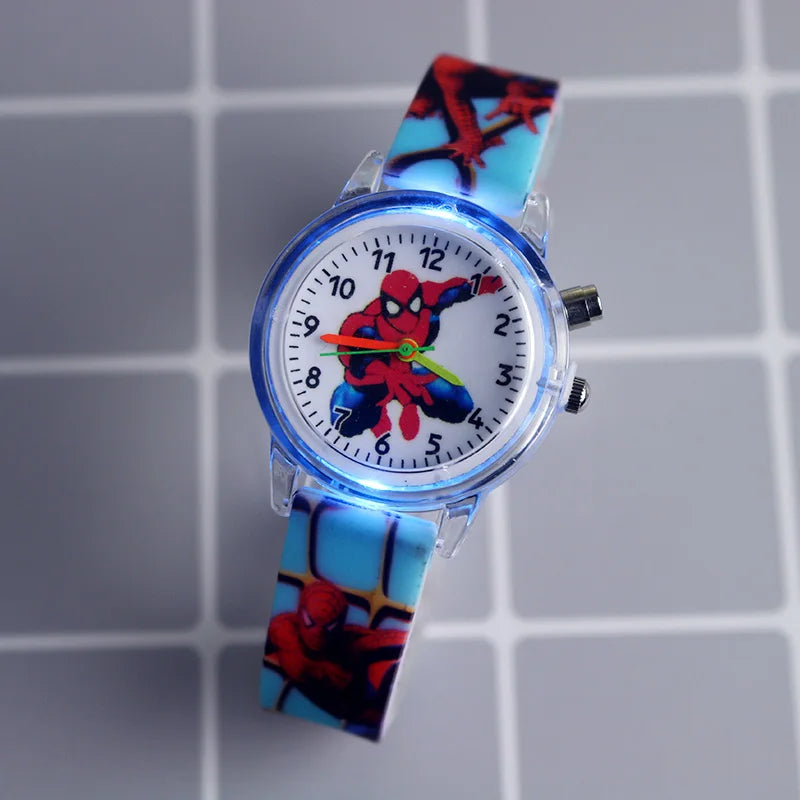 New Princess Elsa Children Watches For Girls Silicone Strap Cartoon Luminous Light Kids Wrist Watch Toys Clock reloj infantil