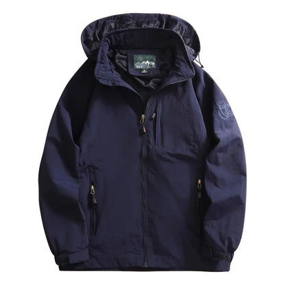 Autumn Men's Hiking Waterproof Jackets Men Outdoor Quick Dry Climbing Hooded Coats Men Sports Breathable Windbreaker Jackets 5XL