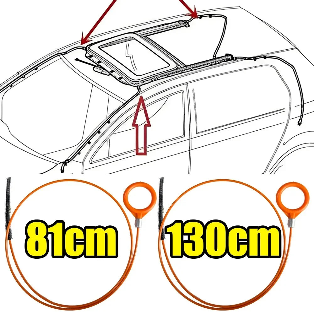 Car Sunroof Drain Hole Cleaning Brush Flexible Long Tube Cleaner Tool Auto Skylight Dredge Pipe Water Outlet Unclogging Device