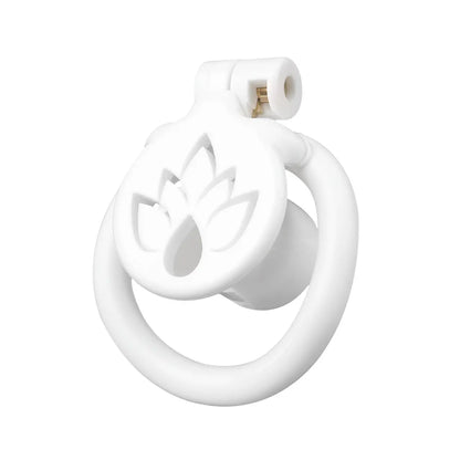Male Chastity Cage with Lotus Design - Comfortable Self-Control Device for Abstinence, Durable ABS Material, BDSM Toy for Men