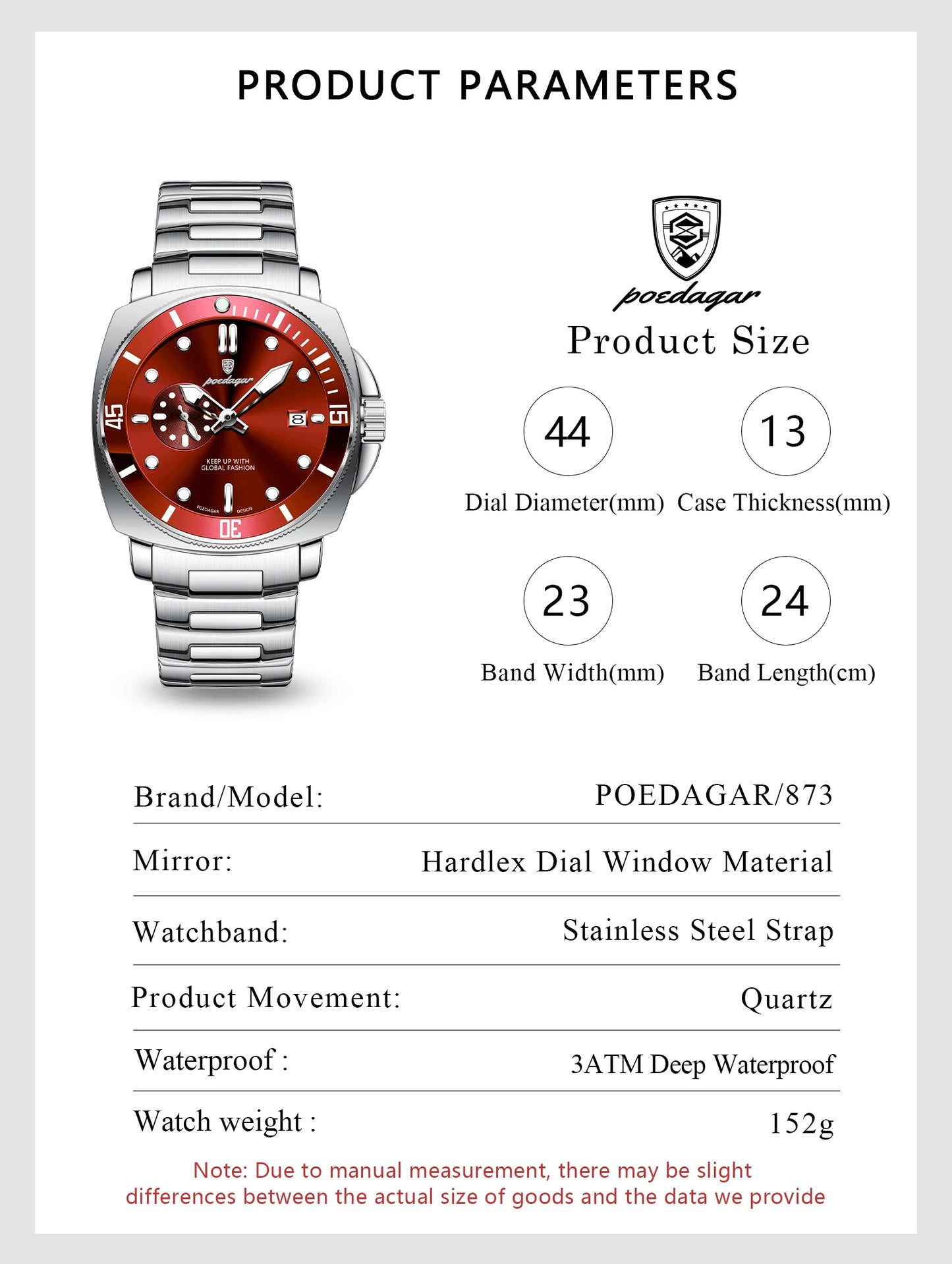 POEDAGAR Luxury Trendy Men Watch Waterproof Luminous Date Stainless Steel Male Watch Quartz Business Sports Men's Watches Reloj
