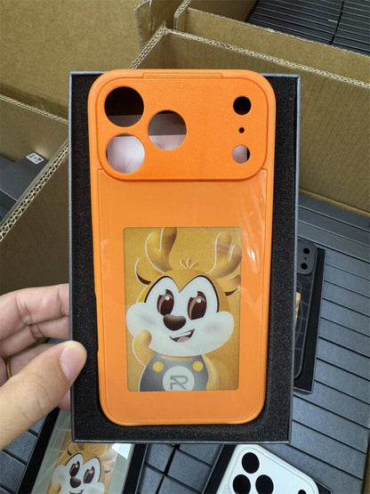 NFC Function AI Phone Cases For iPhone 17 16 15 14 13 Pro Max Plus Coque NFC DIY Luxury E ink Screen Display Custom Phone Case