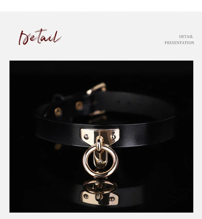 Genuine Leather Series Collar Slave Bed Neck Restraint Belt Strap BDSM Female Couple Bondage Erotic Fun Sex Toys Adult Games