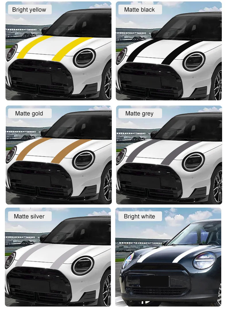 Car Engine Hood Vinyl Trunk Decal Stickers For Mini Cooper F56 F60 F55 F54 R56 R60 F65 F66 U25 J01 Countryman Car Accessories