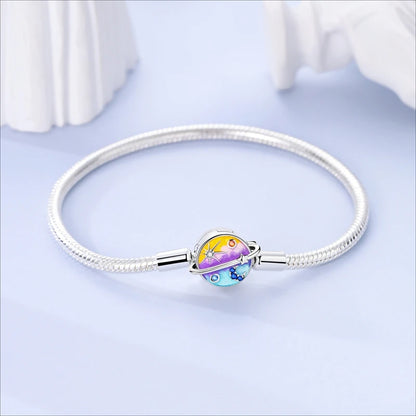 Original 925 Sterling Silver Bracelets 17-20CM Love Heart Flowers Butterfly Charms Beads Bracelet For Women Fashion Jewelry Gift